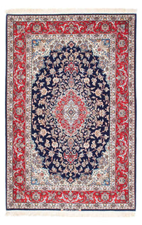 Tappeto Persero - Isfahan - Premio - 197 x 130 cm - blu scuro