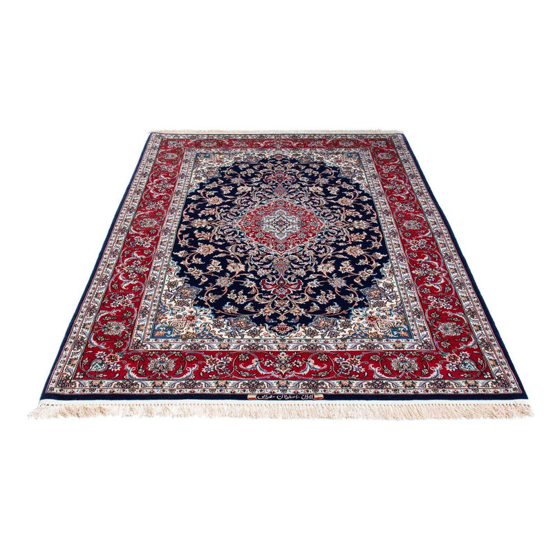 Tappeto Persero - Isfahan - Premio - 197 x 130 cm - blu scuro