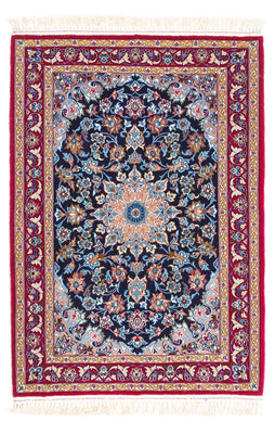 Tappeto Persero - Isfahan - Premio - 104 x 72 cm - blu scuro