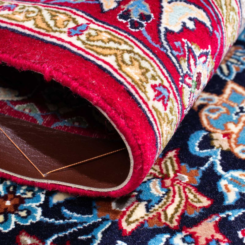 Tappeto Persero - Isfahan - Premio - 104 x 72 cm - blu scuro