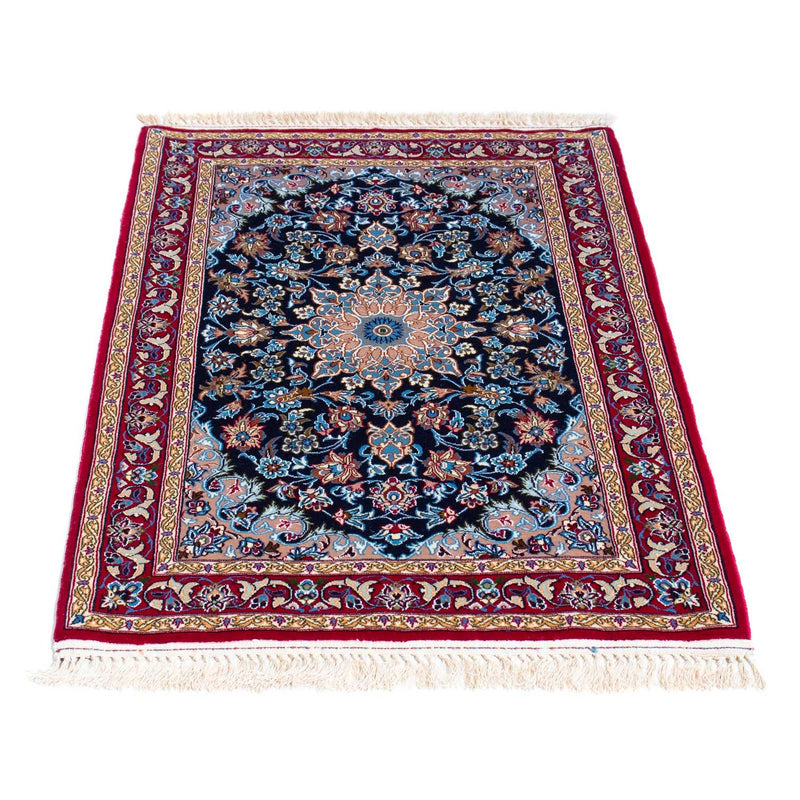 Tappeto Persero - Isfahan - Premio - 104 x 72 cm - blu scuro