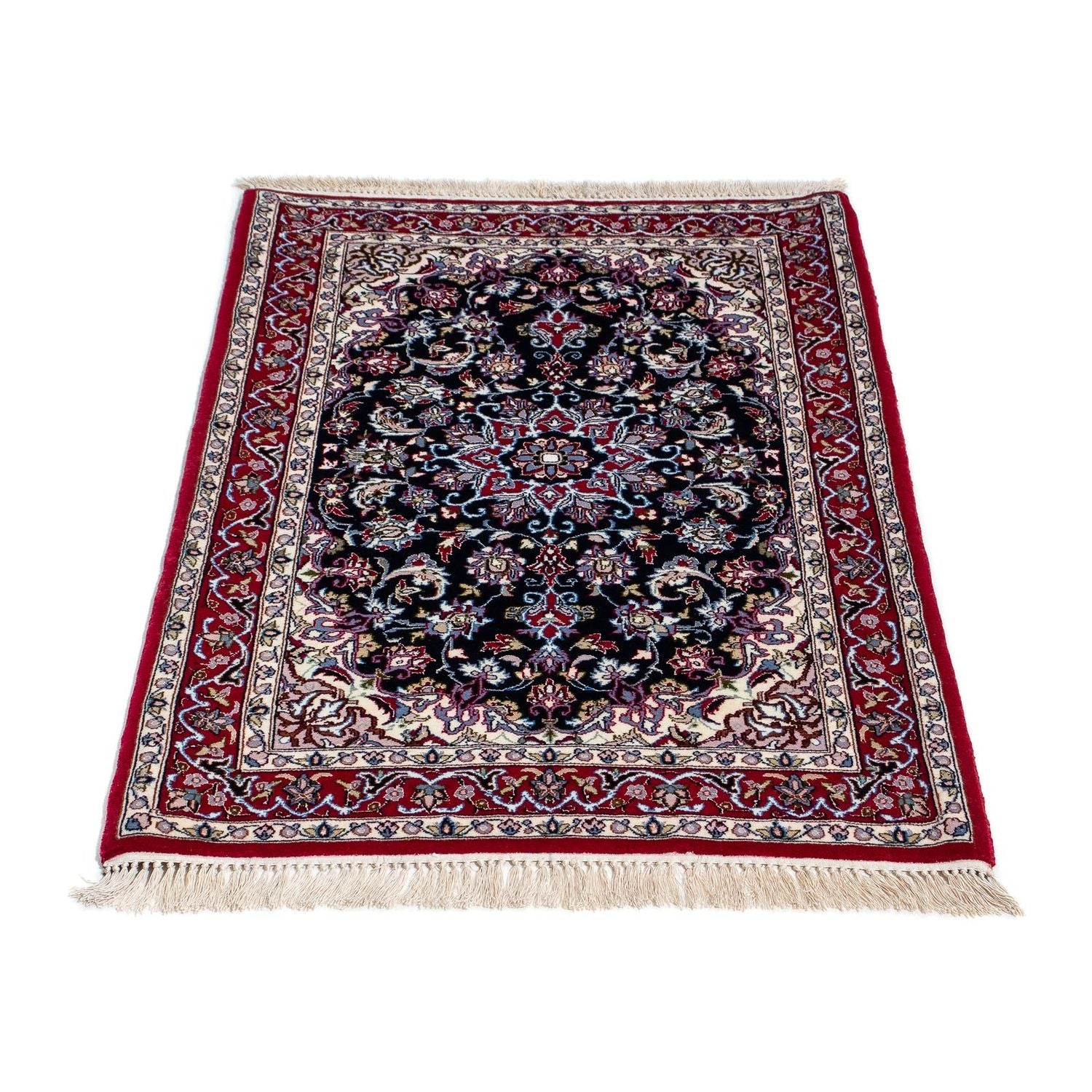 Tappeto Persero - Isfahan - Premio - 108 x 72 cm - rosso scuro