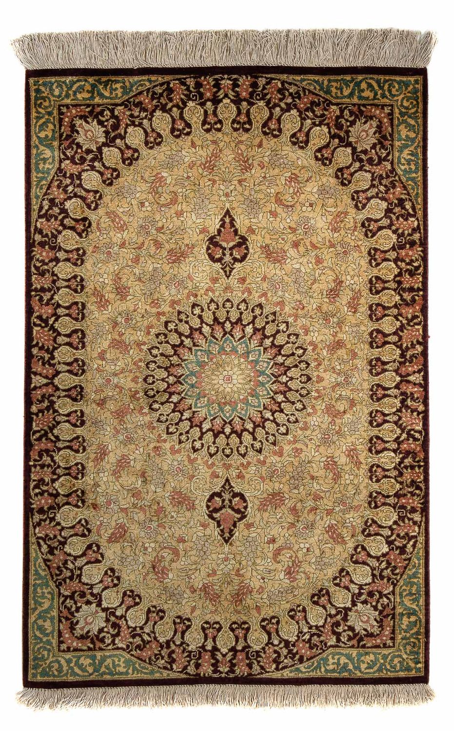 Tappeto Persero - Ghom - 90 x 59 cm - marrone