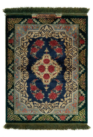 Tappeto Persero - Ghom - 77 x 58 cm - blu scuro