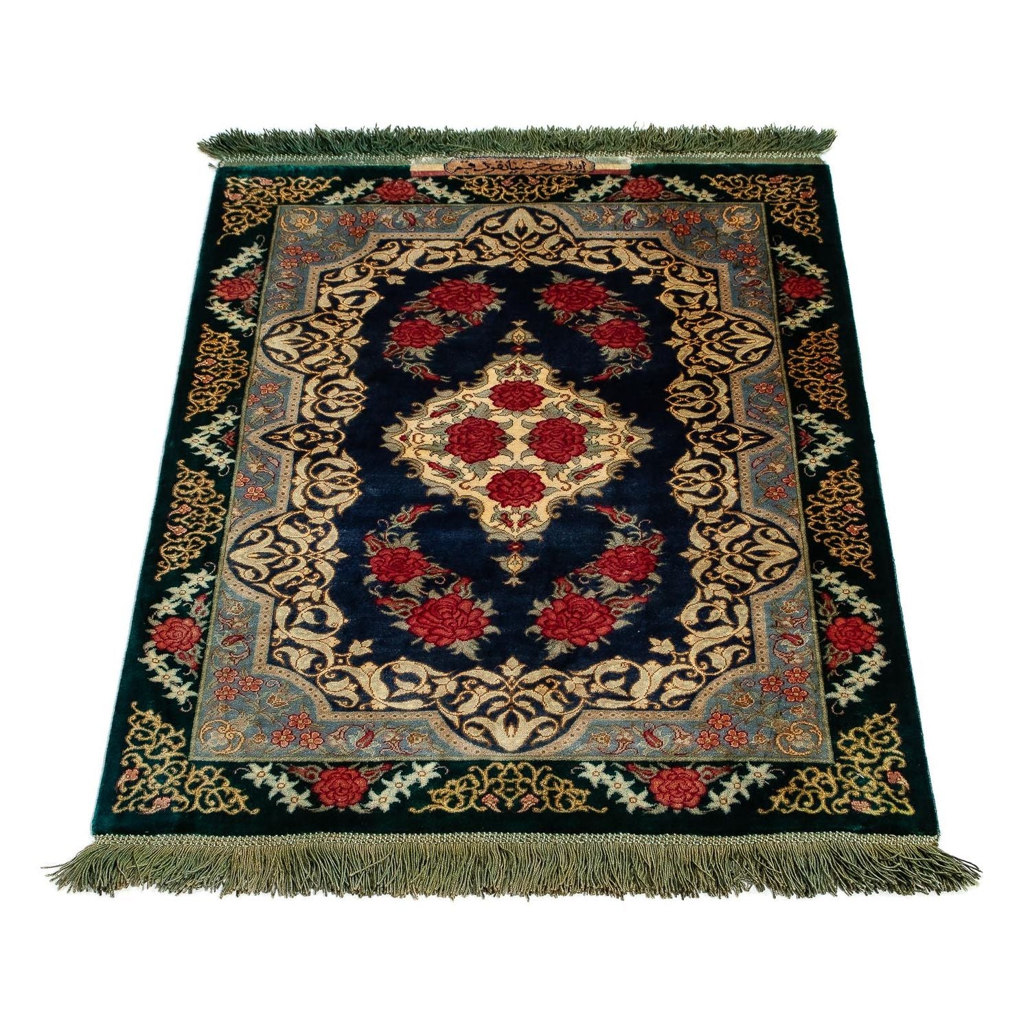 Tappeto Persero - Ghom - 77 x 58 cm - blu scuro