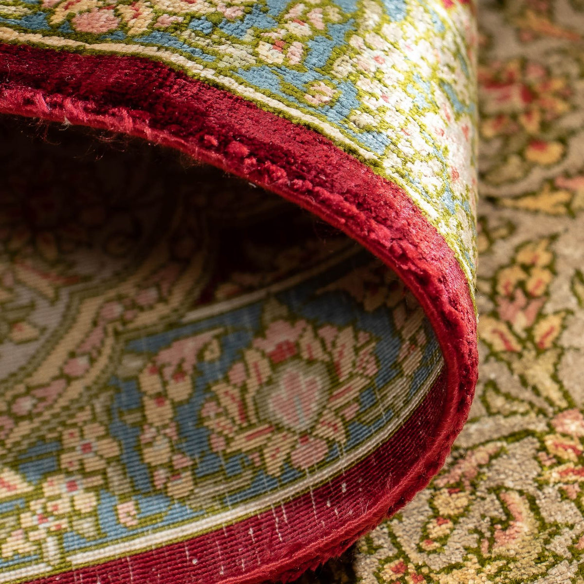 Tappeto Persero - Ghom - 78 x 58 cm - rosso scuro