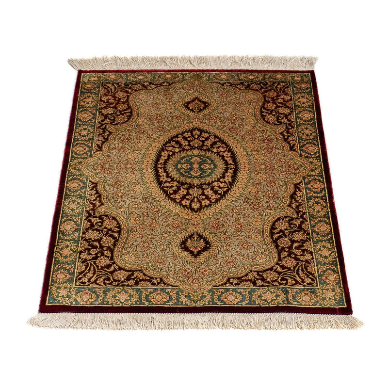 Tappeto Persero - Ghom - 78 x 58 cm - rosso scuro