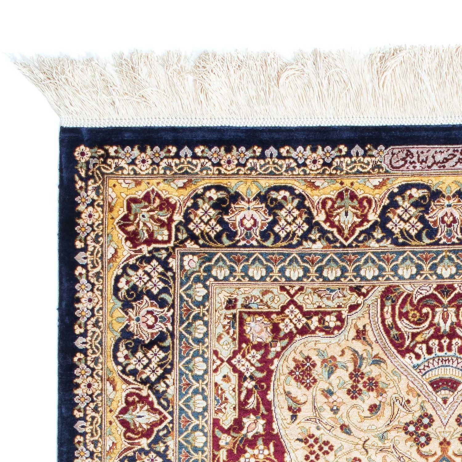 Tappeto Persero - Ghom - 123 x 77 cm - blu scuro