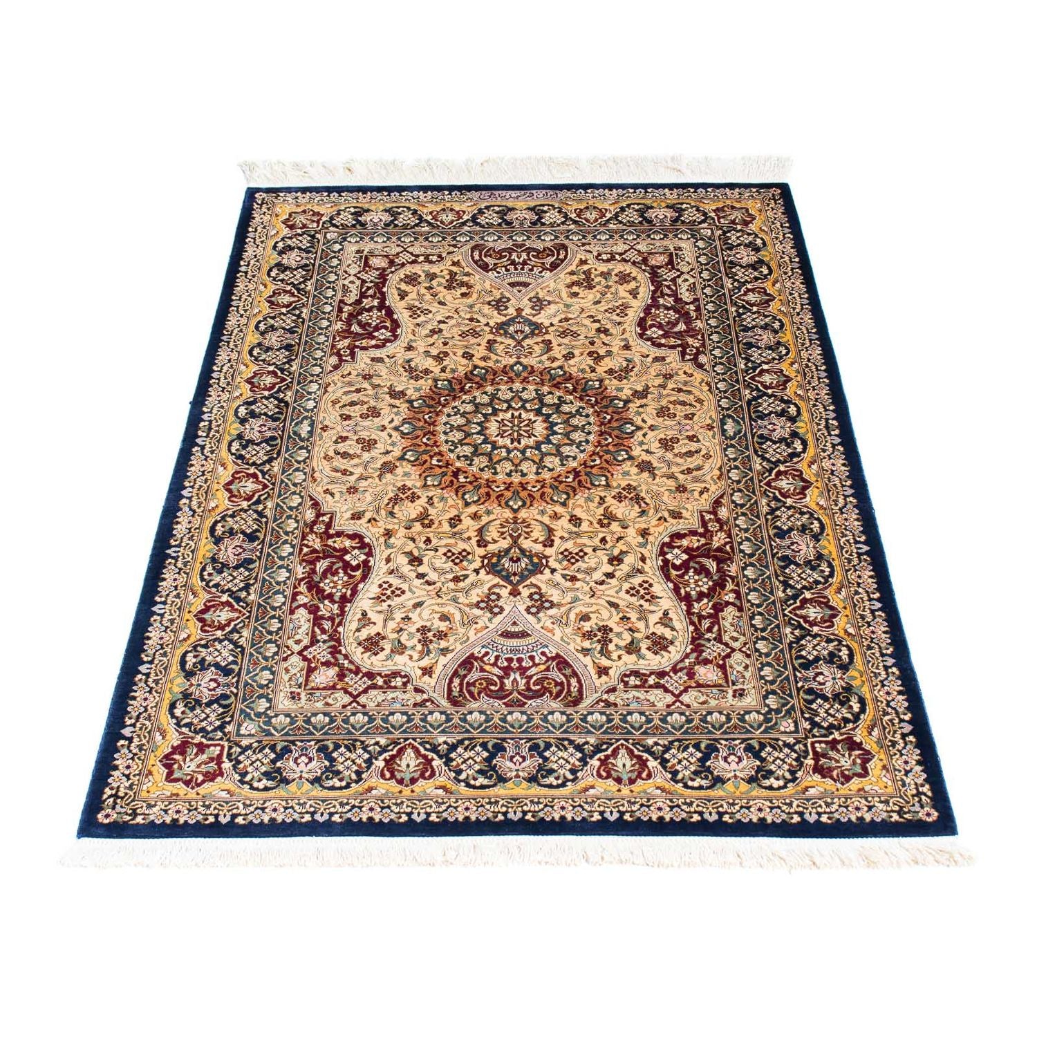 Tappeto Persero - Ghom - 123 x 77 cm - blu scuro
