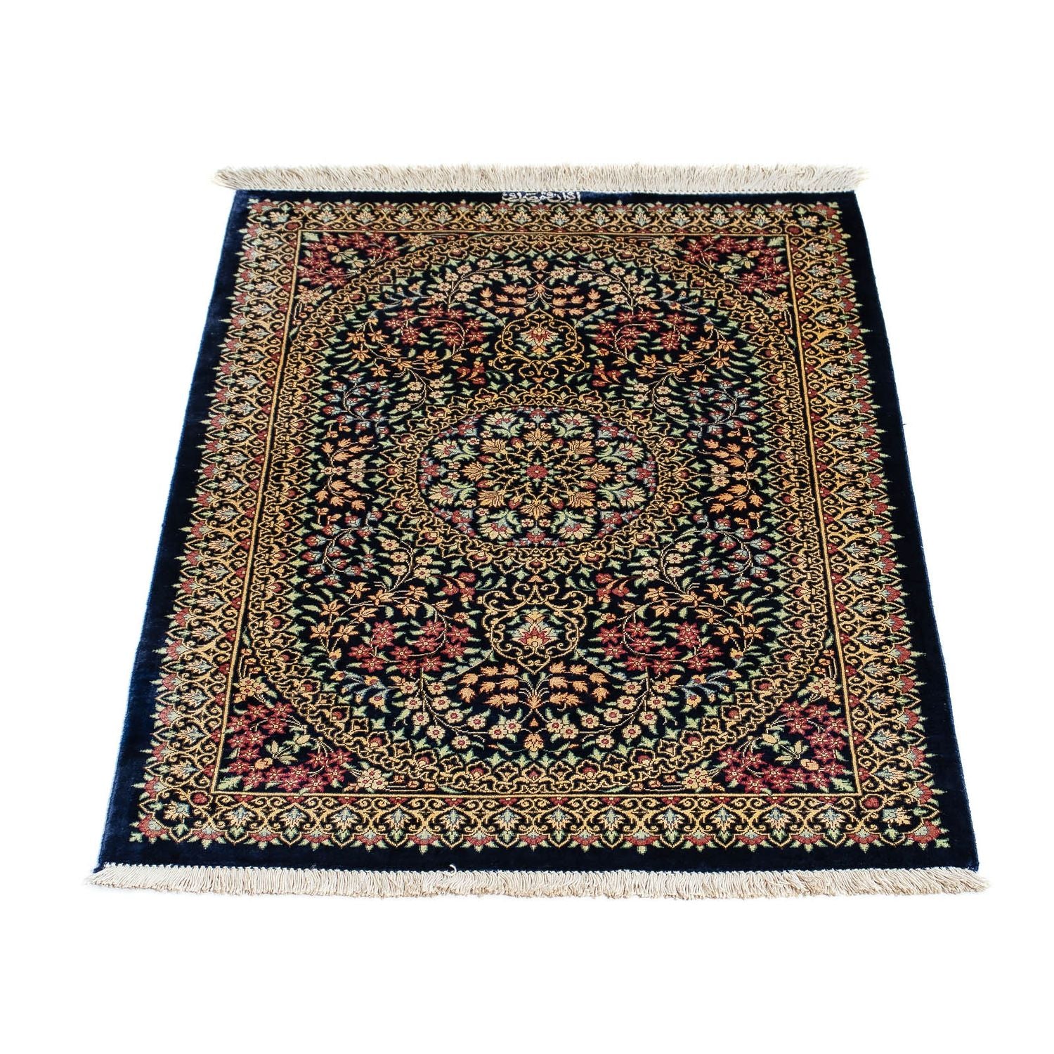 Tappeto Persero - Ghom - 91 x 61 cm - blu scuro