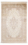 Qom Tappeto 99x147cm - Tappeto persiano - Rettangolo / Beige / 99 x 147 cm Rettangolo