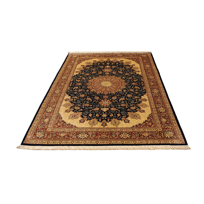 Tappeto di seta - Ghom seta - Premio - 216 x 132 cm - blu scuro