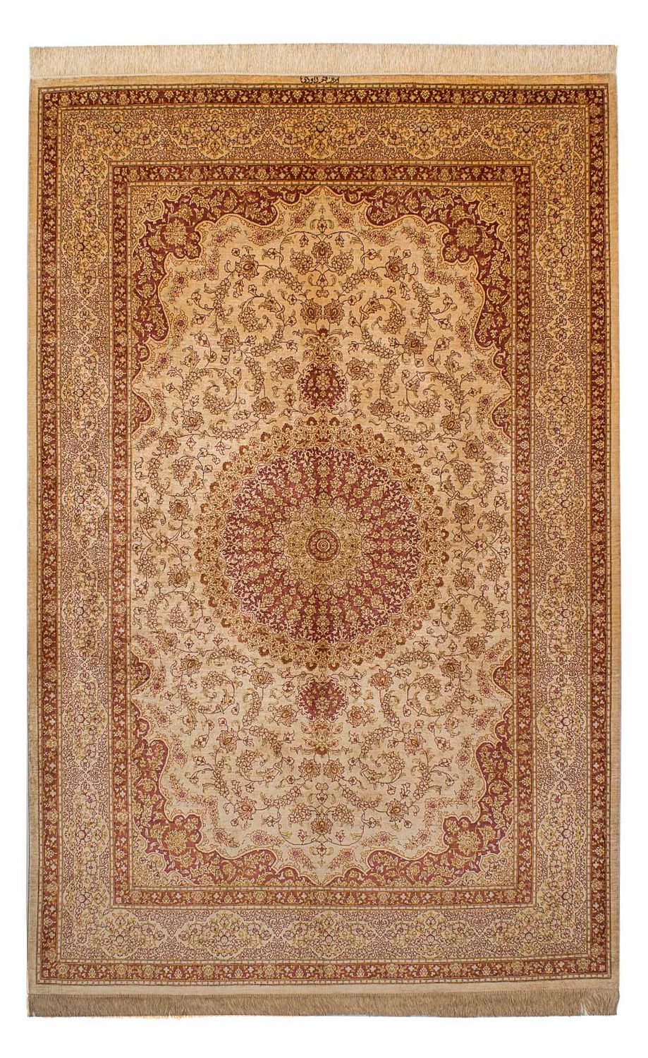 Tappeto di seta - Ghom seta - Premio - 237 x 154 cm - marrone
