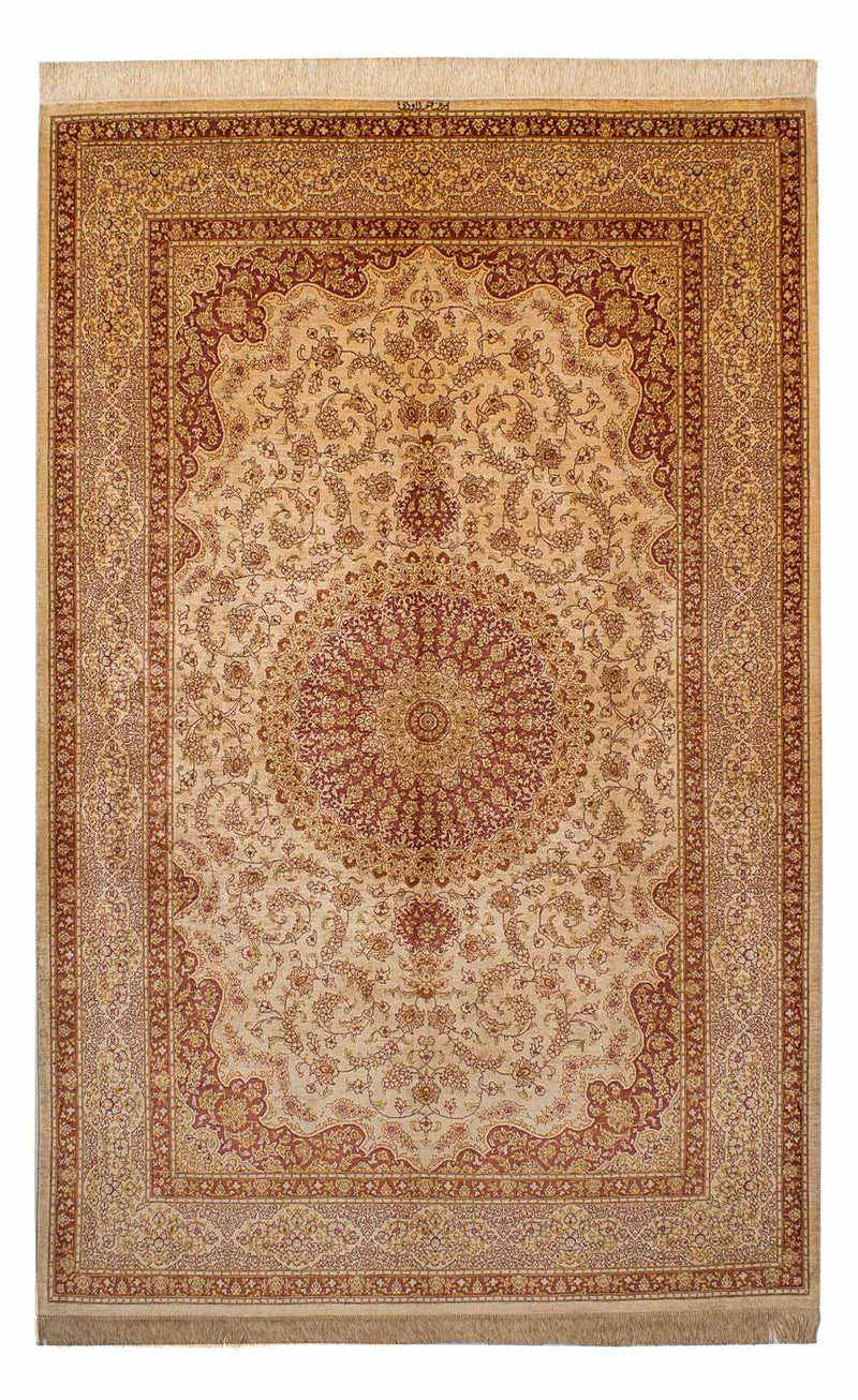 Tappeto di seta - Ghom seta - Premio - 237 x 154 cm - marrone