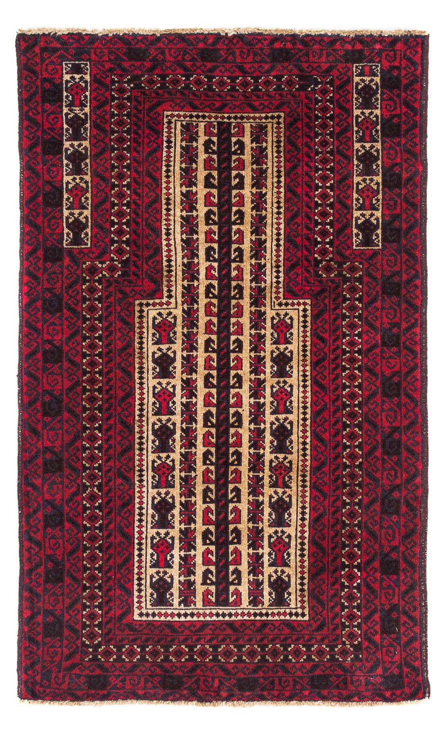 Tappeto Belutsch - 130 x 82 cm - rosso scuro