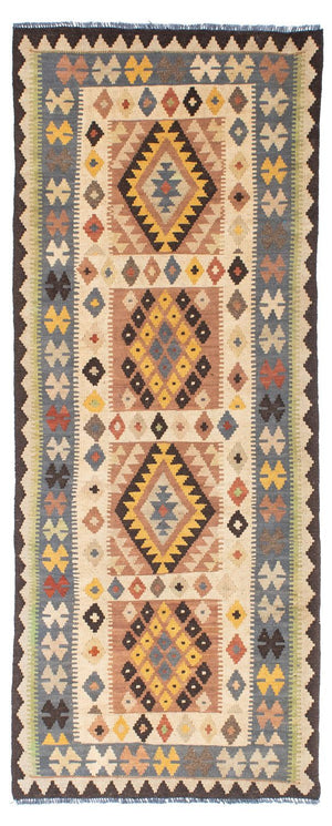 Tappeto corsia Tappeto Kelim - Orientale - 208 x 82 cm - beige