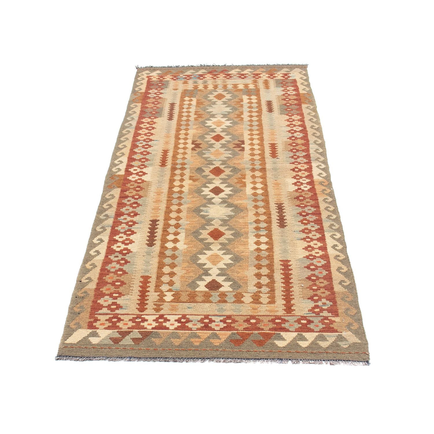 Tappeto corsia Tappeto Kelim - Orientale - 200 x 78 cm - beige