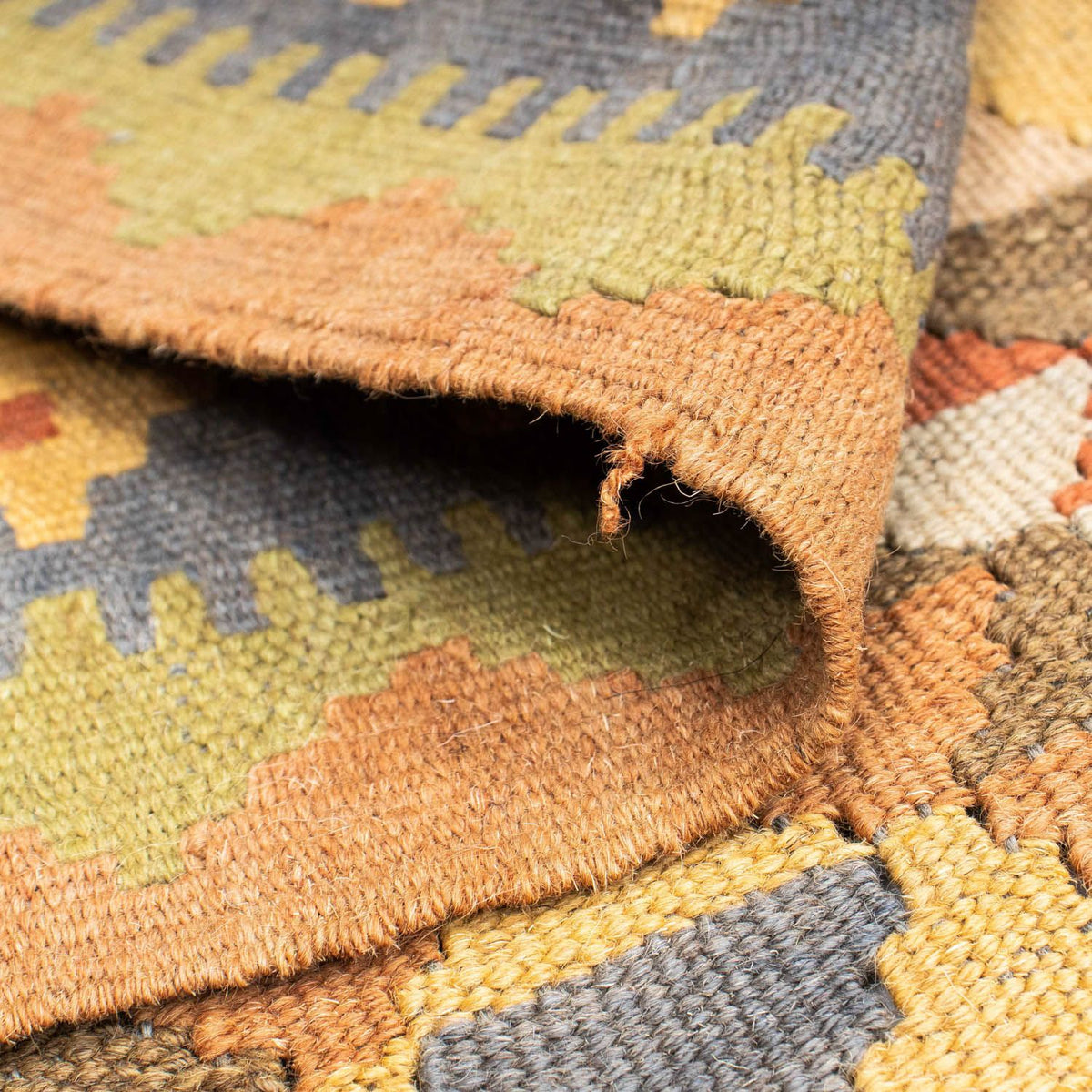 Tappeto corsia Tappeto Kelim - Orientale - 200 x 91 cm - marrone chiaro