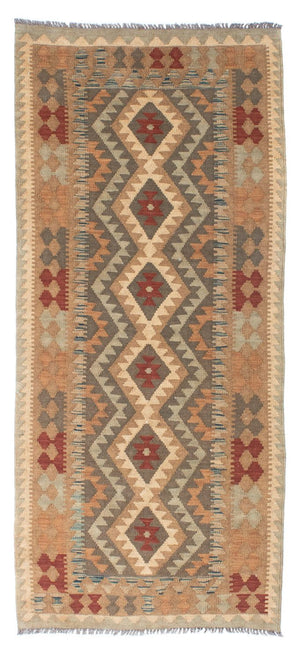 Tappeto corsia Tappeto Kelim - Orientale - 192 x 83 cm - marrone chiaro