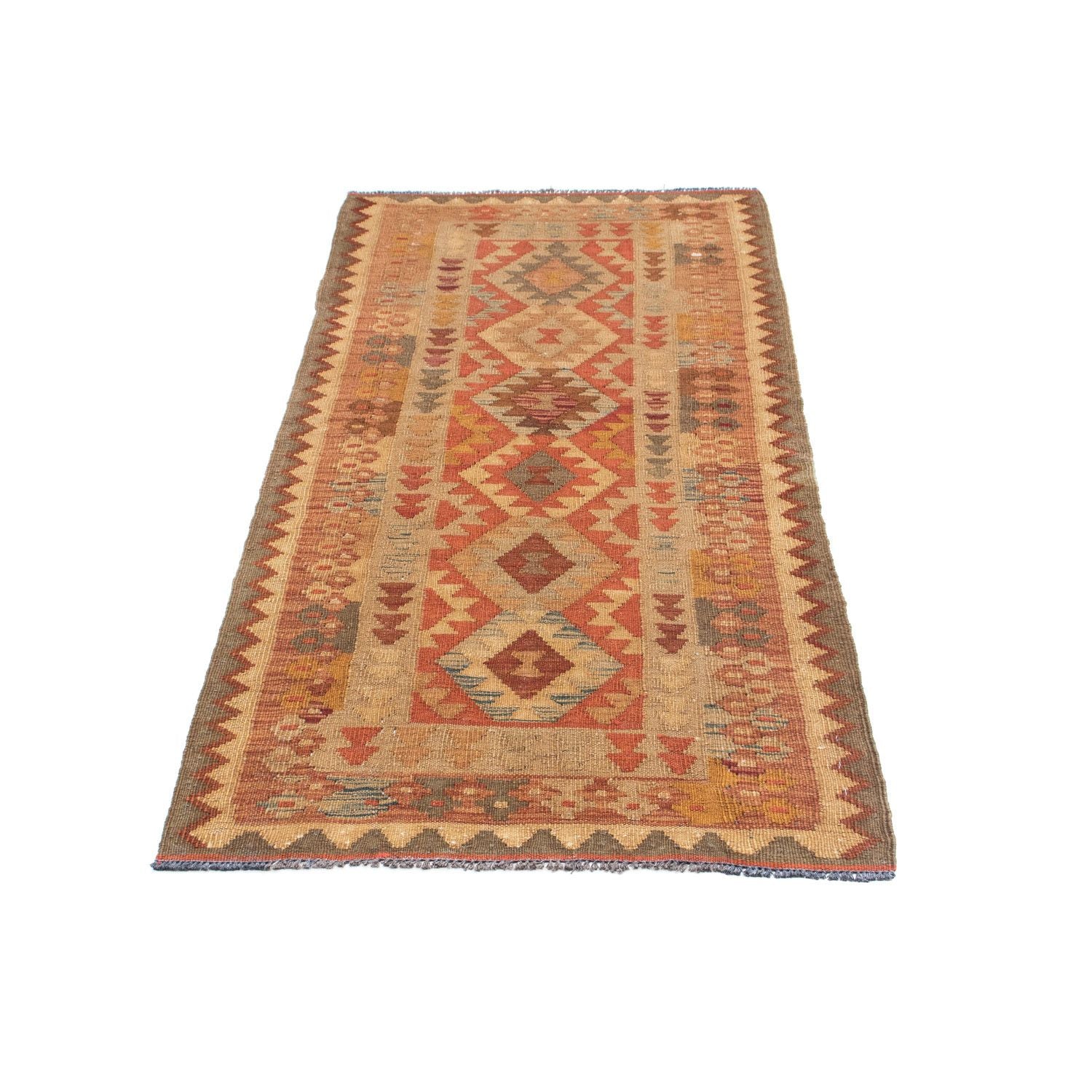 Tappeto corsia Tappeto Kelim - Orientale - 192 x 78 cm - marrone chiaro