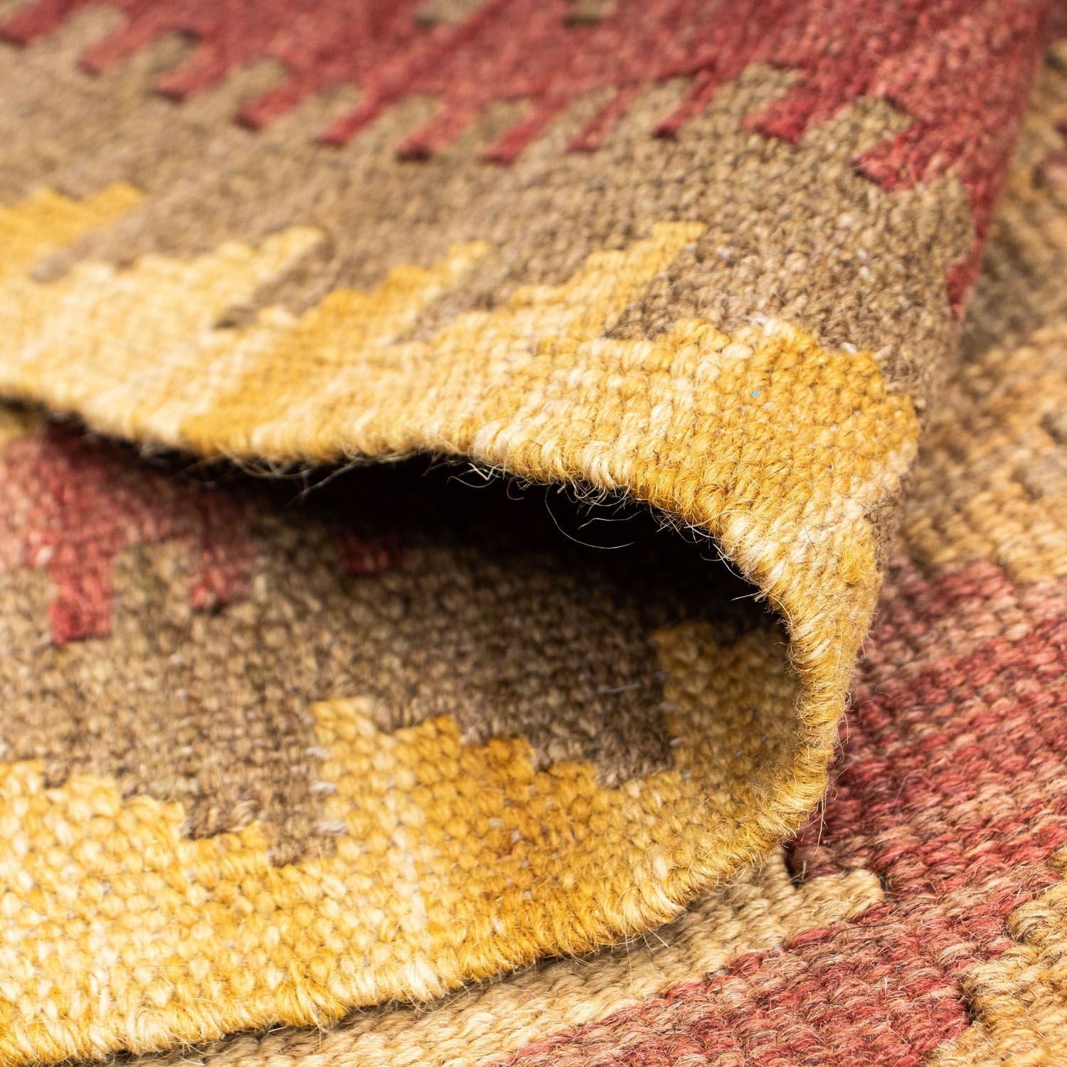 Tappeto corsia Tappeto Kelim - Orientale - 192 x 77 cm - marrone chiaro