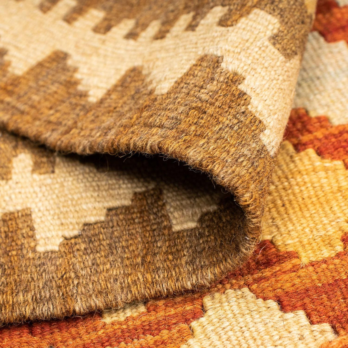 Tappeto corsia Tappeto Kelim - Orientale - 191 x 74 cm - marrone chiaro