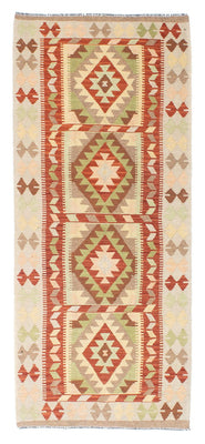 Tappeto corsia Tappeto Kelim - Orientale - 196 x 86 cm - beige