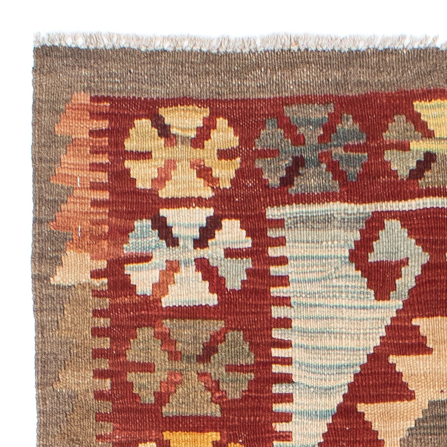 Tappeto corsia Tappeto Kelim - Orientale - 206 x 77 cm - beige