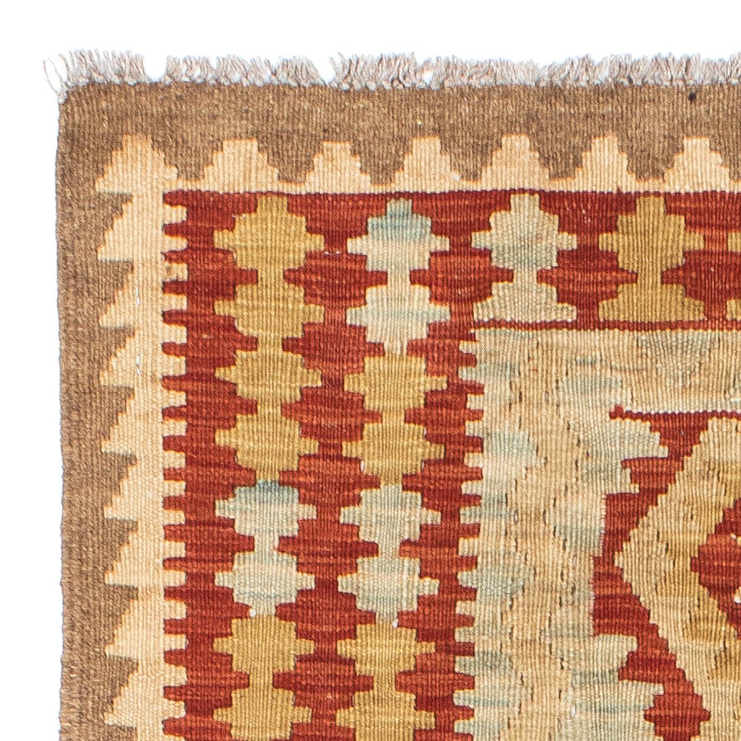 Tappeto corsia Tappeto Kelim - Orientale - 200 x 85 cm - beige