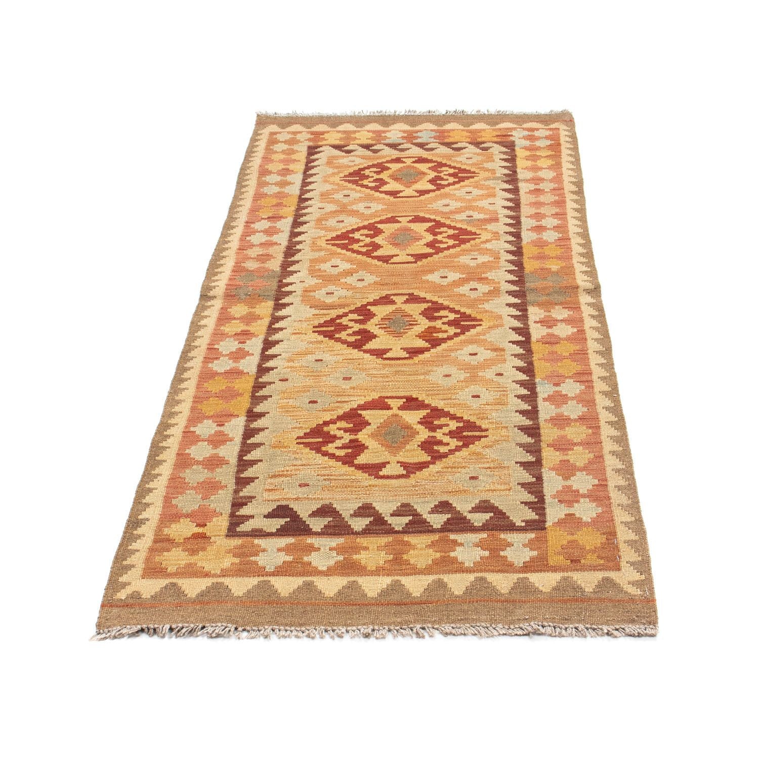 Tappeto corsia Tappeto Kelim - Orientale - 189 x 75 cm - marrone chiaro