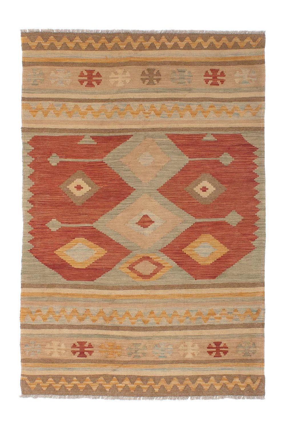 Tappeto Kelim - Splash - 192 x 126 cm - multicolore