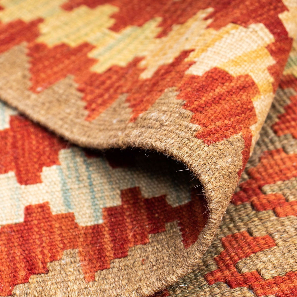 Tappeto corsia Tappeto Kelim - Orientale - 196 x 78 cm - beige