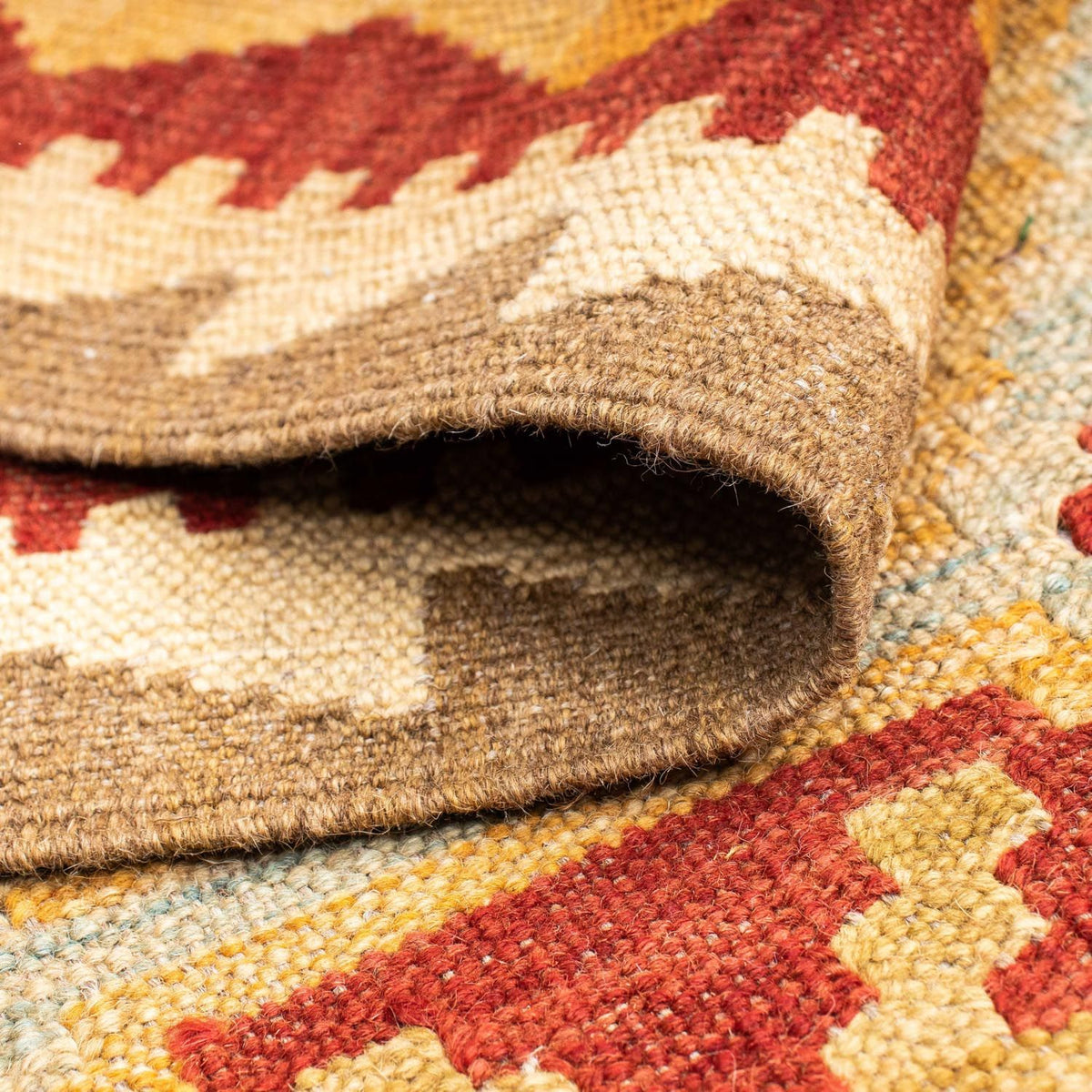 Tappeto corsia Tappeto Kelim - Orientale - 196 x 76 cm - marrone chiaro