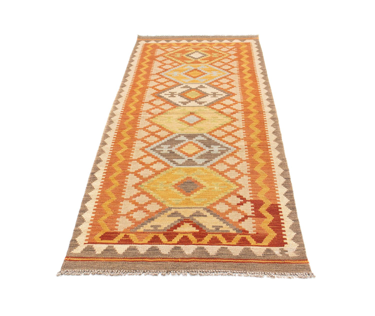 Tappeto corsia Tappeto Kelim - Orientale - 202 x 76 cm - beige