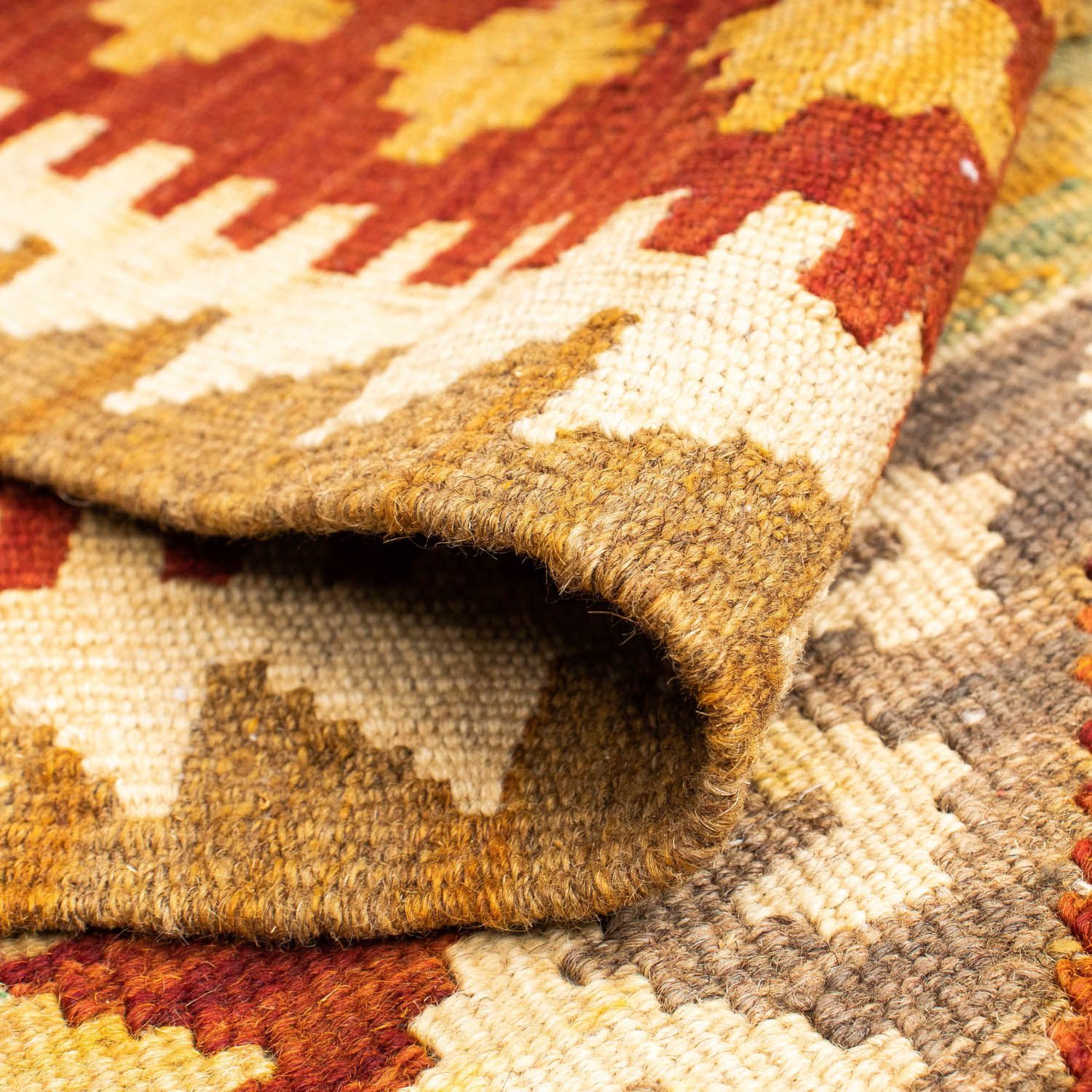 Tappeto corsia Tappeto Kelim - Orientale - 183 x 80 cm - beige