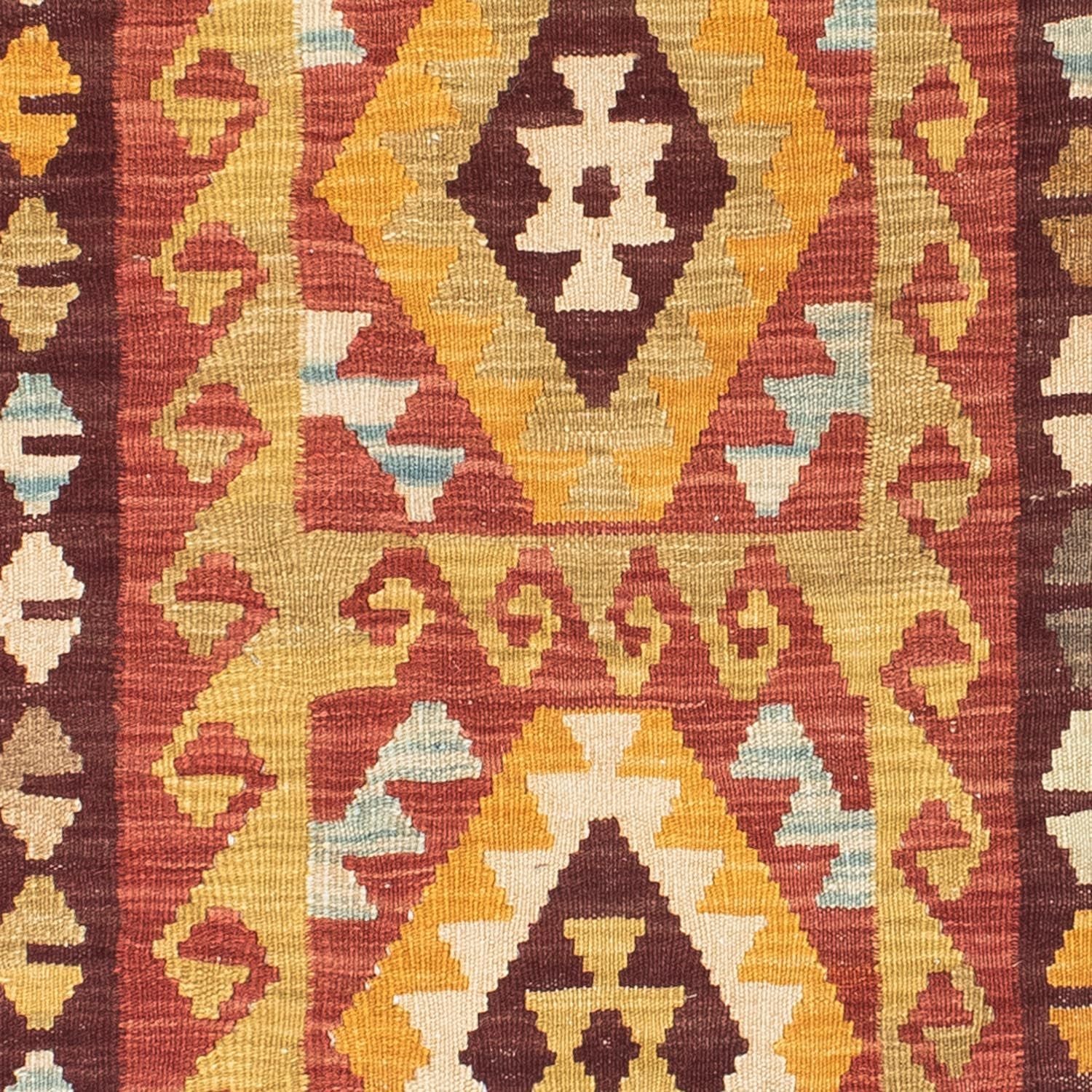 Tappeto corsia Tappeto Kelim - Orientale - 204 x 77 cm - rosso