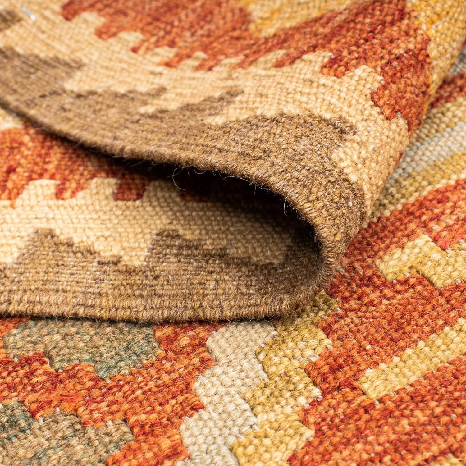 Tappeto corsia Tappeto Kelim - Orientale - 195 x 75 cm - beige