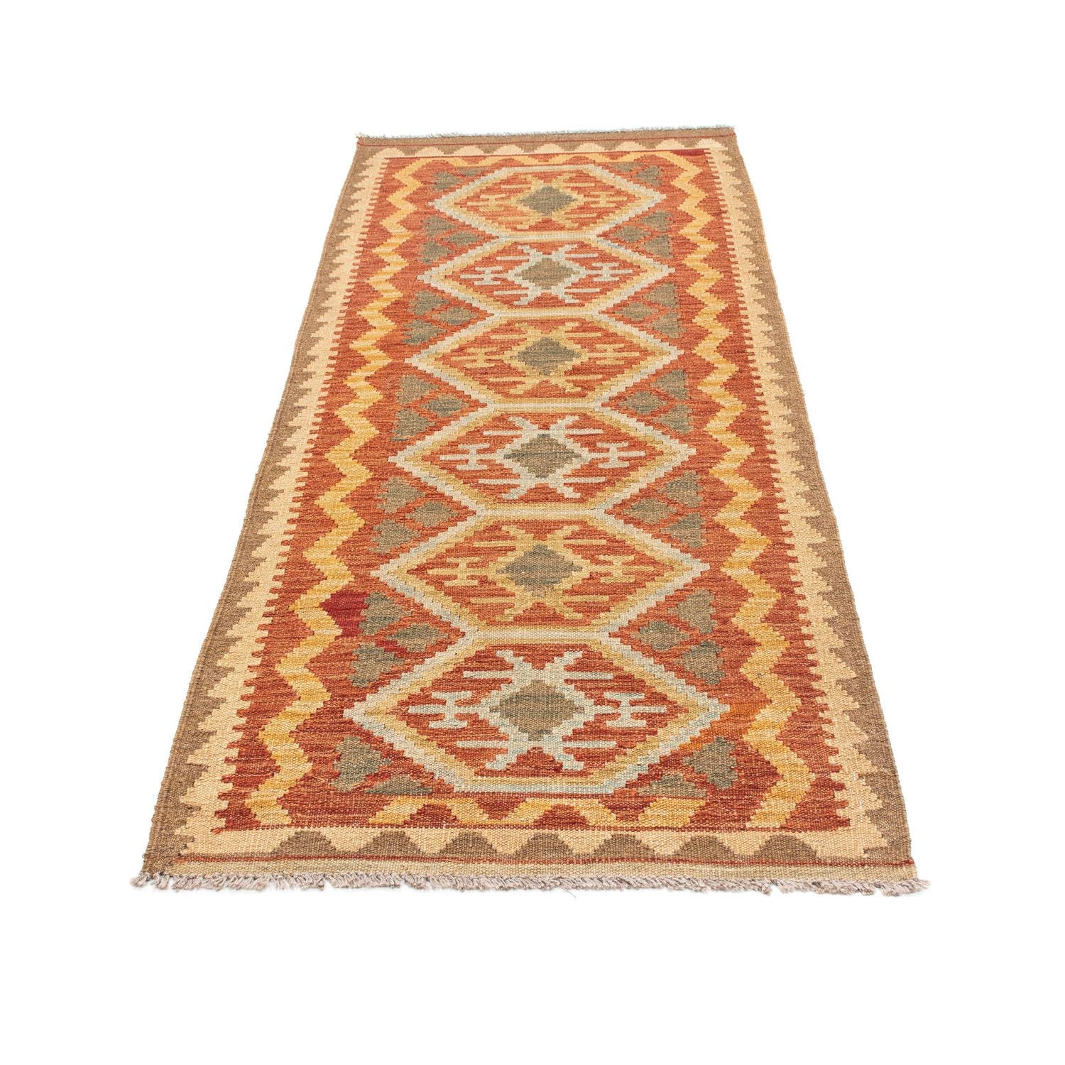 Tappeto corsia Tappeto Kelim - Orientale - 195 x 75 cm - beige