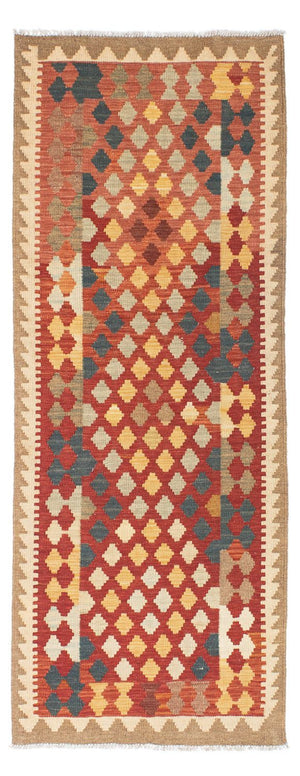 Tappeto corsia Tappeto Kelim - Orientale - 198 x 74 cm - rosso chiaro