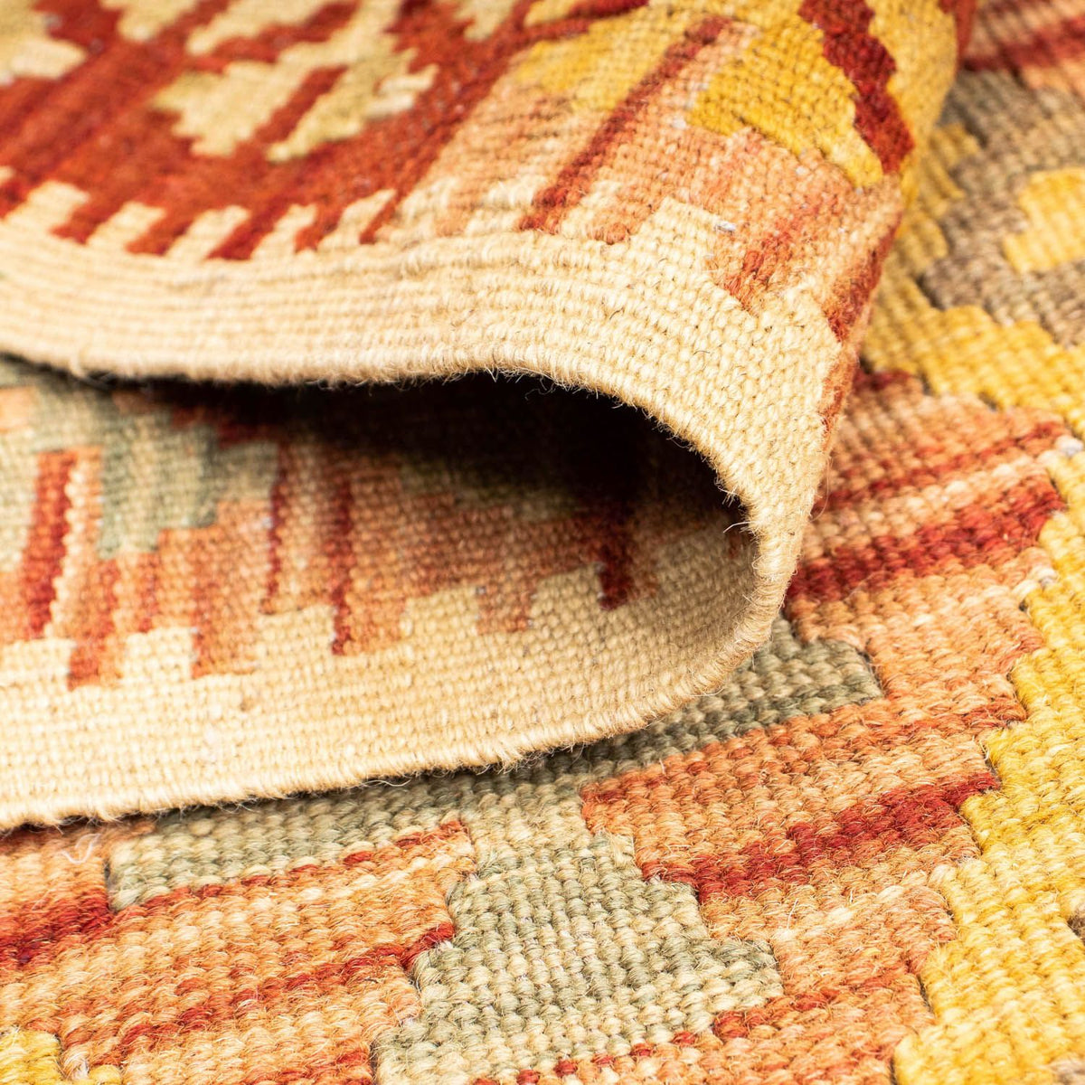 Tappeto corsia Tappeto Kelim - Orientale - 197 x 72 cm - beige