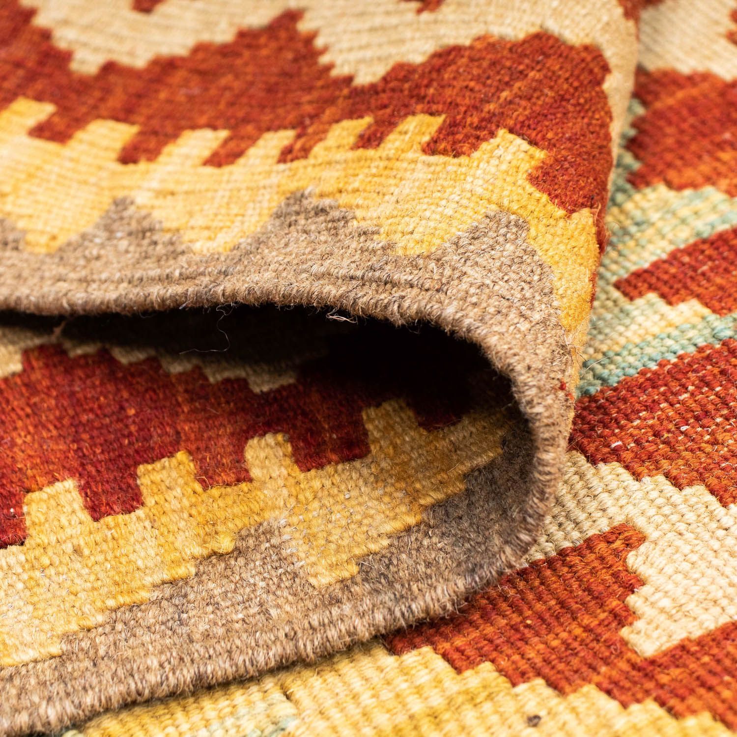 Tappeto corsia Tappeto Kelim - Orientale - 214 x 82 cm - ruggine