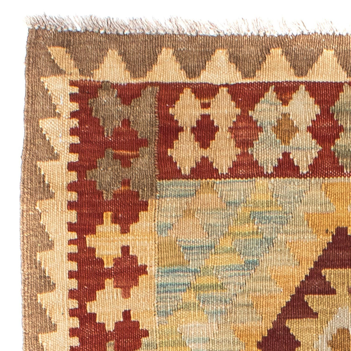 Tappeto corsia Tappeto Kelim - Orientale - 198 x 75 cm - beige