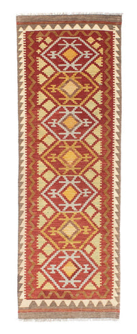 Tappeto corsia Tappeto Kelim - Orientale - 203 x 67 cm - rosso