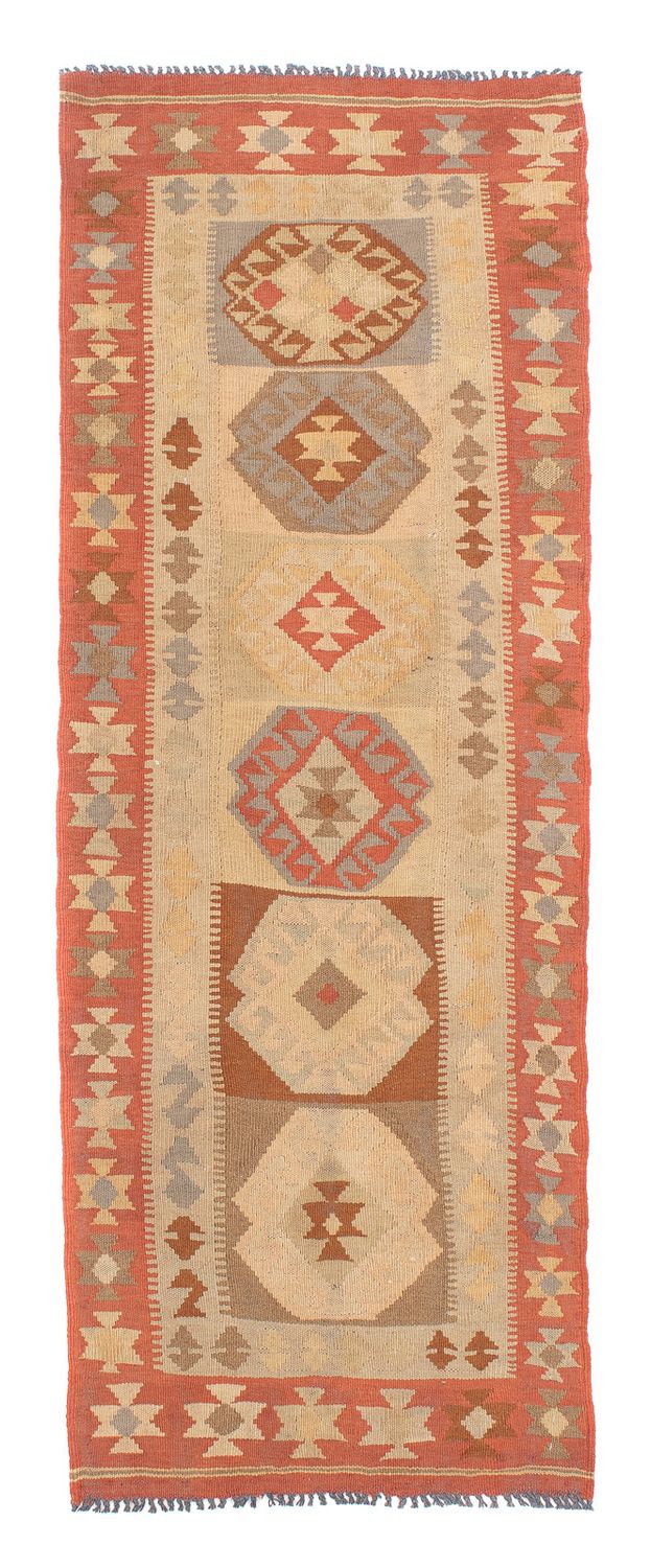 Tappeto corsia Tappeto Kelim - Splash - 199 x 67 cm - beige