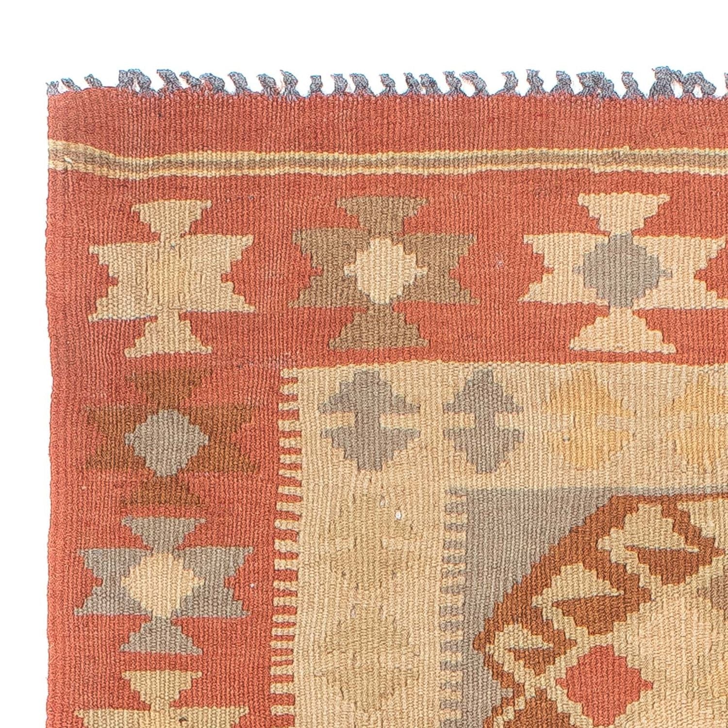 Tappeto corsia Tappeto Kelim - Splash - 199 x 67 cm - beige