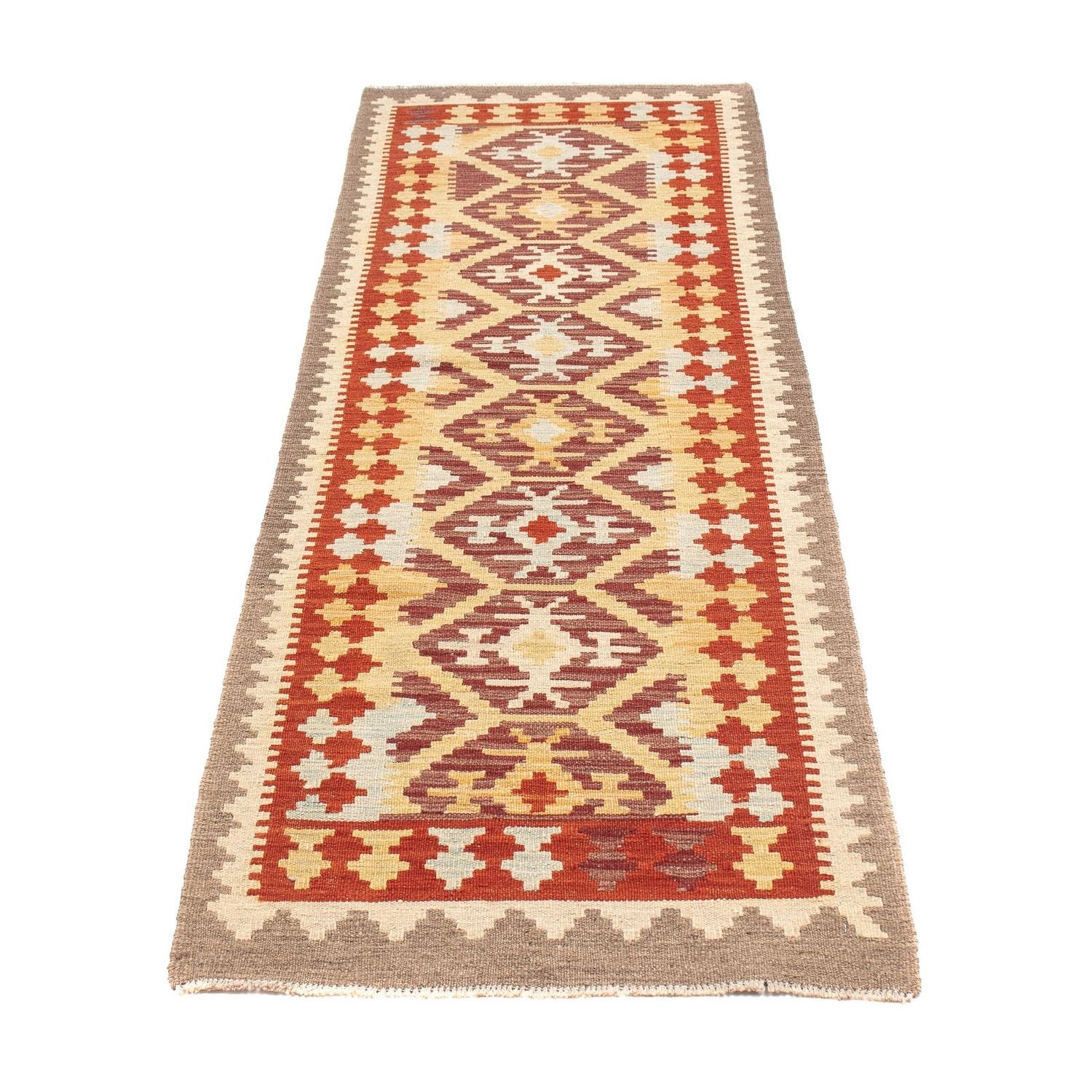 Tappeto corsia Tappeto Kelim - Splash - 203 x 63 cm - multicolore