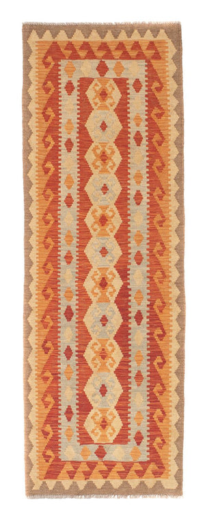 Tappeto corsia Tappeto Kelim - Splash - 197 x 63 cm - rosso
