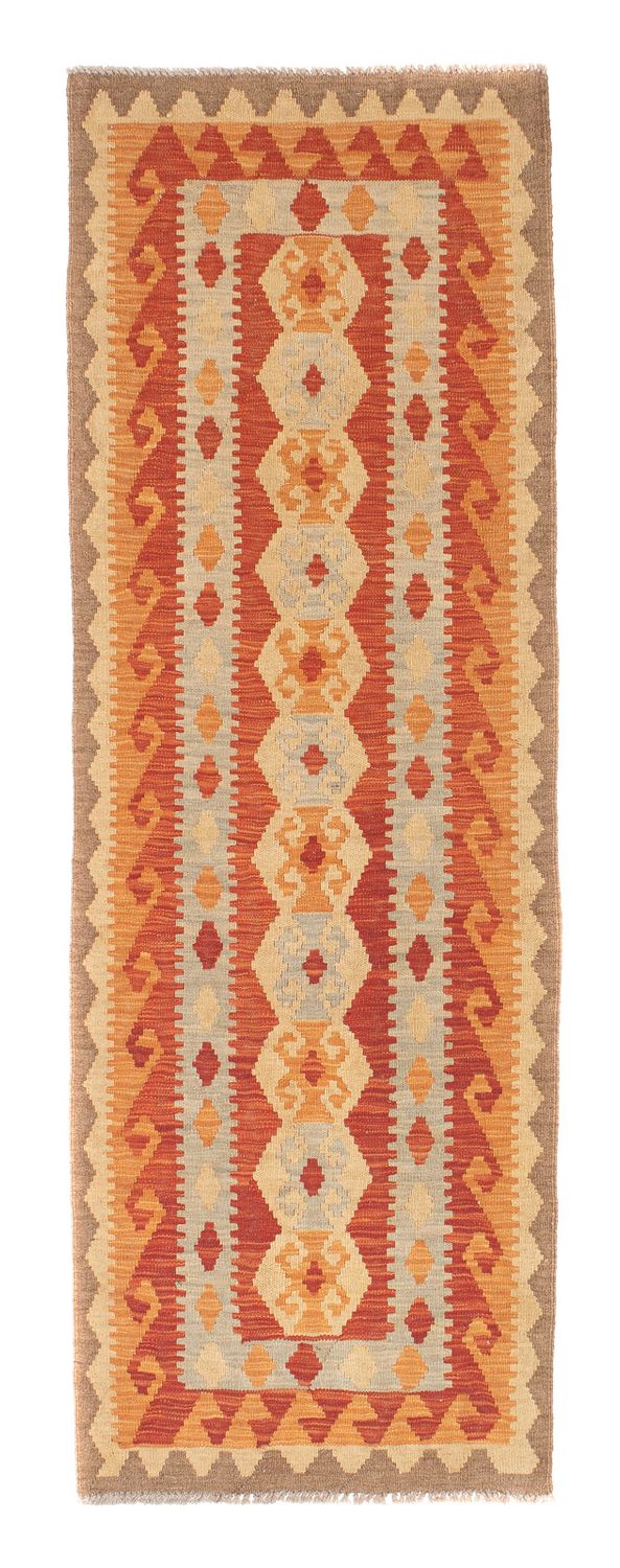 Tappeto corsia Tappeto Kelim - Splash - 197 x 63 cm - rosso