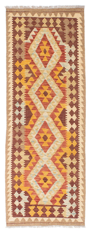 Tappeto corsia Tappeto Kelim - Orientale - 200 x 70 cm - beige