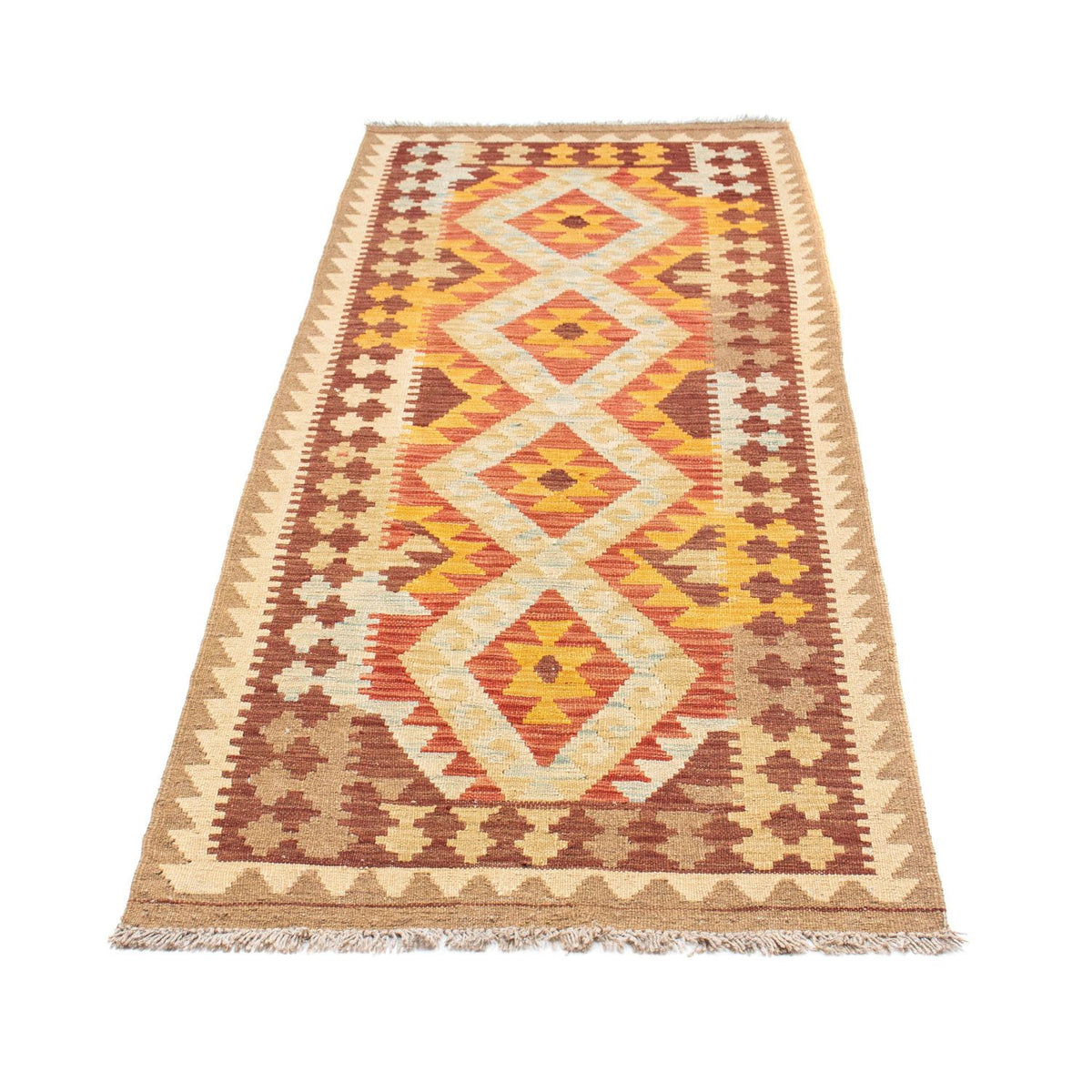 Tappeto corsia Tappeto Kelim - Orientale - 200 x 70 cm - beige